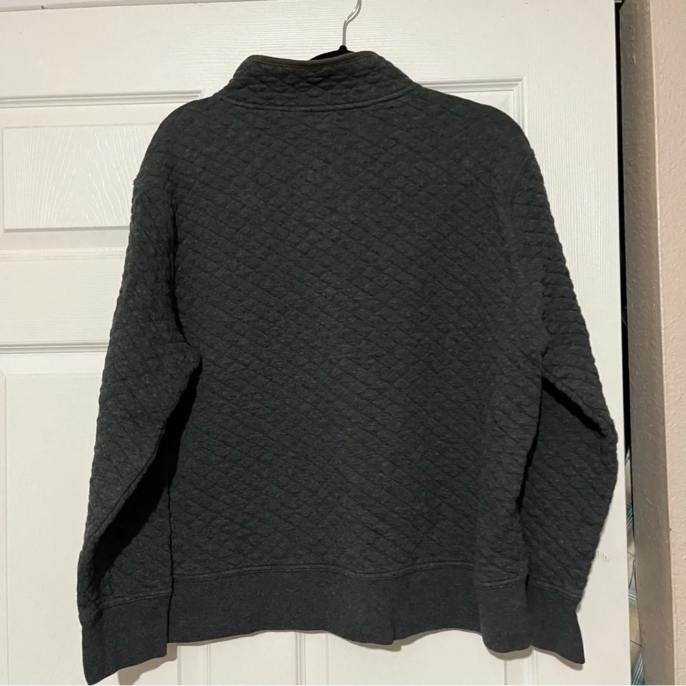 Banana Republic Quilted Dark Gray Sweater Large